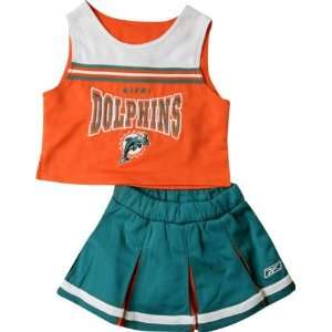   Miami Dolphins Girls 4 6X 2 Pc Cheerleader Jumper