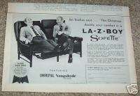 1970 ad JIM BACKUS La Z Boy recliner Chair VINTAGE AD  
