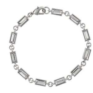    Baguette Simple Bracelet, crystal/rhodium plated Ben Amun Jewelry
