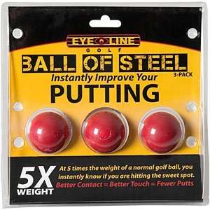 EyeLine Golf Weighted Ball of Steel Putting Training Aid  