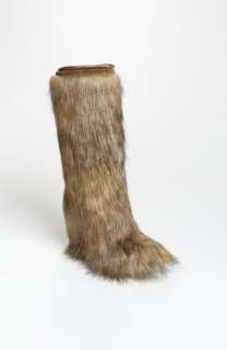 Prada Hidden Wedge Faux Fur Boot  