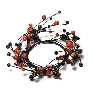   Halloween Black and Orange Fake Candy & Berry Candle Rings Arts