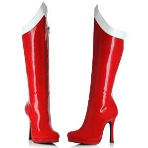  Lets Party By Ellie Shoes Anime Adult Boots / White/Red 