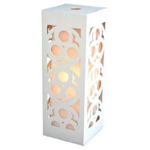  Candea White Wooden Frame 24 High Table Lamp