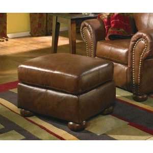  Sonoma Brown All Leather Ottoman