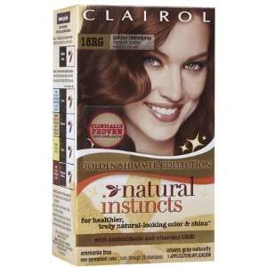 Clairol Natural Instincts, 018RG, Golden Mahogany, Med Golden Reddish 