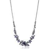 sorrelli electric blue starburst crystal silver tone necklace $ 122