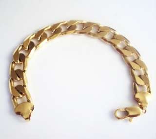 Heavy 18K solid gold Plated bracelet code 001  