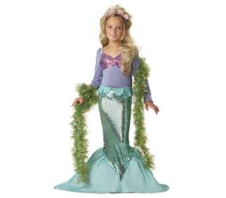 Princess Ariel Lil Mermaid Child Girls Dress Costume  