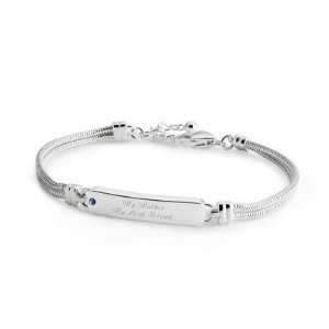  Personalized Birthstone Id Bracelet Gift Jewelry