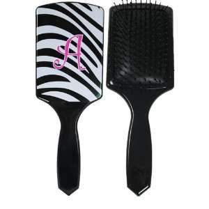  Monogram Initial G Zebra Large Paddle Brush Beauty