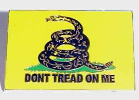 Gadsden Flag Dont Tread on Me Lapel Pin Tea Party  