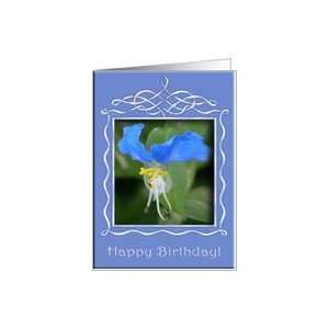  Water Iris / February Birth Flower / Happy Birthday Card 