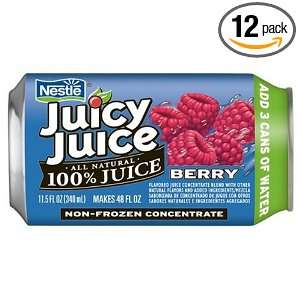 Juicy Juice 100% All Natural Juice Concentrate, Berry, 11.5 Ounce Cans 