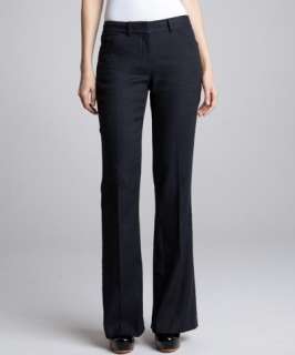 Elie Tahari navy linen blend Simone wide leg pants