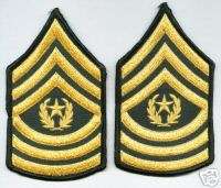 ARMY COMMAND SERGEANT MAJOR CHEVRONS MALE PAIR NEW  