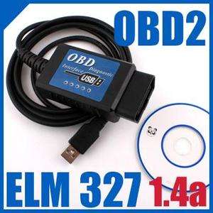 NEW ELM 327 OBD2 II USB 1.4a Code Car Diagnostic Interface  