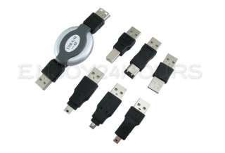 USB Travel Kit Cable IEEE 1394 Firewire 6 Adapters A B  