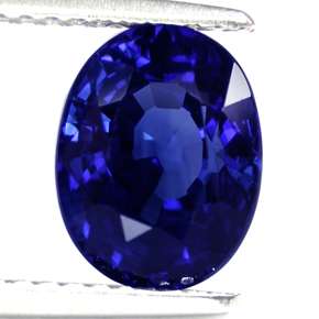 80ct CERTIFIED Hi End Oval Top Intense Blue Sapphire  