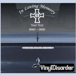 Cross 4 In Loving Memory Custom Car or Wall Vinyl Decal 