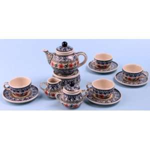  Polish Pottery Mini Tea Set: Kitchen & Dining