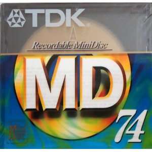  TDK 74 Minute Blank Audio MiniDisc, Single: Electronics
