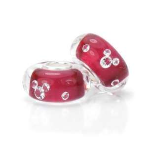   Crystal Murano Glass Sterling Silver Bead Charms for European Charm