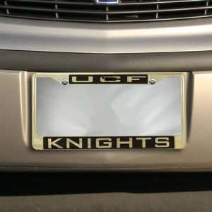    NCAA UCF Knights Gold Mirror License Plate Frame Automotive