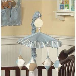    Brown and Blue Argyle Musical Crib Mobile by JoJo Designs Baby
