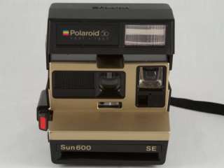 Polaroid Sun 600 SE Instant Camera Gold 50th Anniversary Edition w 