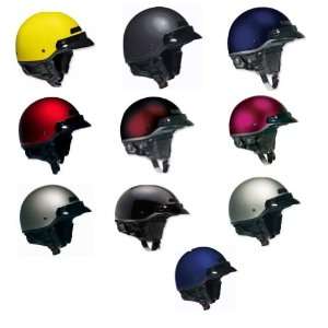 Vega Motorcycle Traditional Half Helmet. DOT Certified. Vibrant Colors 