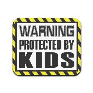   Warning Protected By Kids Mousepad Mouse Pad: Computers & Accessories