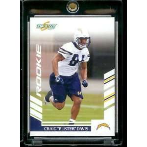  Score # 344 Craig Buster Davis   San Diego Chargers   NFL Football 