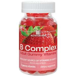 Nutrition Now Dietary Supplements B Complex, Strawberry Flavored 70 