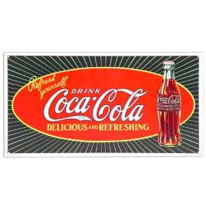  Coca Cola Starburst Bottle Metal Sign: Home & Kitchen