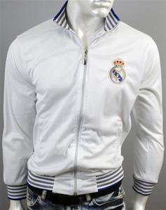 2012 NEW Men Real Madrid Trainer Zipped Jacket Polyester White 