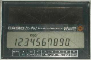 Casio fx 961 Solar Power Scientific Calculator With Case