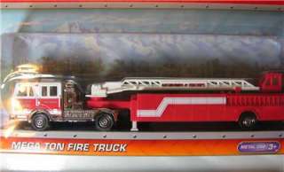 Matchbox Big Rig Semi Mega Ton Fire Truck White & Red  