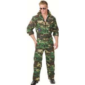   Costumes Camoflage Jumpsuit Plus Adult Costume / Green   One Size