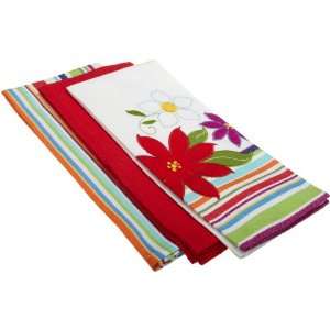 DII Carnival Flowers Kitchen Towel, Set of 3 