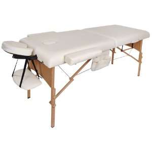 Brand New Elegant Plus 3 Inch In Beige Wood Portable Massage Table 