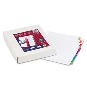  Ready Index Table/Contents Dividers, 10 Tab, 1 10, Letter 