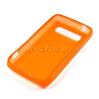 SOFT GEL TPU SILICON CASE COVER FOR HTC 7 TROPHY ORANGE  