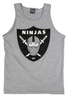 Rocksmith Clothing Ninja Shield Tank Top   Heather Grey   FREE 