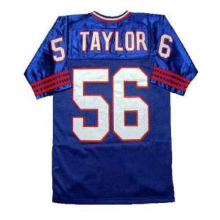   Taylor #56 New York Giants Blue Sewn Throwback Mens Size Jersey  