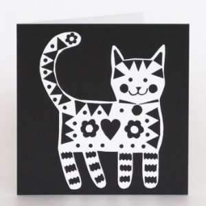  Lisa Jones Studio Clover Cat Recycled Greeting Card