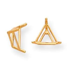   Gold 3 Prong Triangle Wire Basket Setting 7mm Arts, Crafts & Sewing