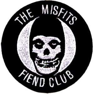   9571 Round Fiend Club Logo Patch   Iron On or Sew On