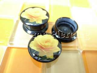   uv acrylic color black yellow rose picture accurately shows gauge 5