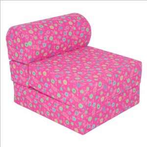    824 Childrens Foam Sleeper Chair   Pink Flowers Furniture & Decor